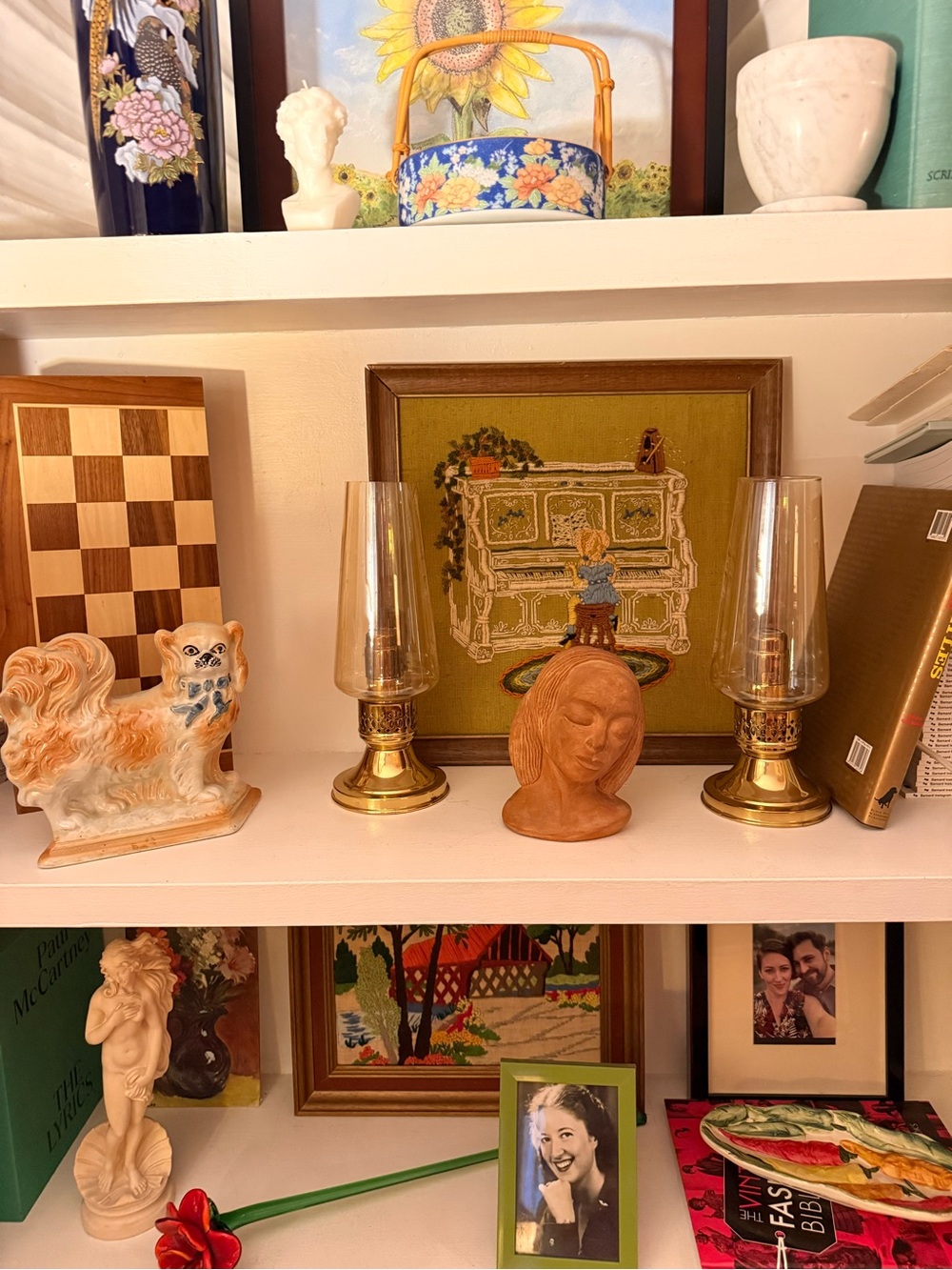 Brass Hurricane Candle Holders Pair - Gold